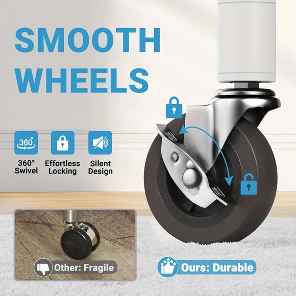 NIB- XL Carbon Steel Wardrobe- wheels/Cover Super Heavy-Duty holds up to 450 LBS - Picture 4 of 5